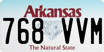 AR license plate 768VVM