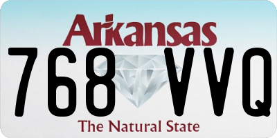 AR license plate 768VVQ