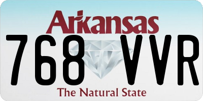AR license plate 768VVR