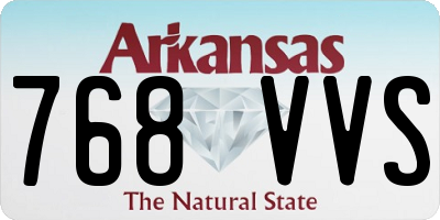 AR license plate 768VVS