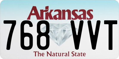 AR license plate 768VVT