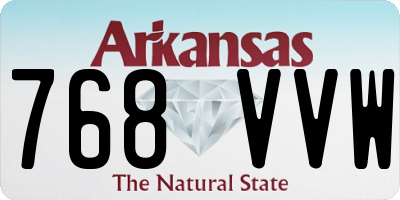 AR license plate 768VVW
