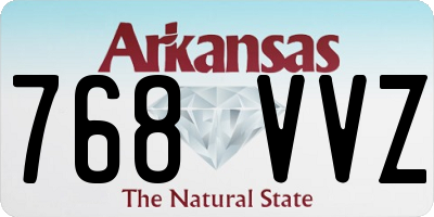 AR license plate 768VVZ