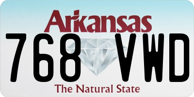 AR license plate 768VWD