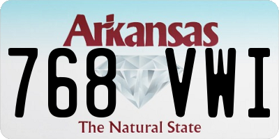 AR license plate 768VWI