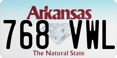 AR license plate 768VWL
