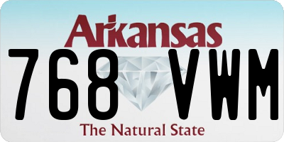 AR license plate 768VWM