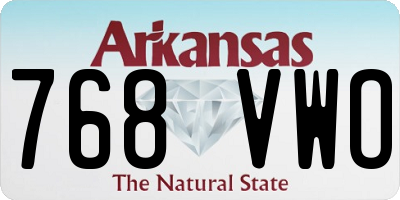 AR license plate 768VWO