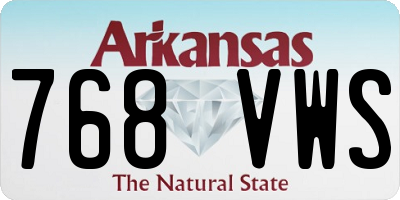 AR license plate 768VWS