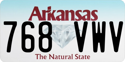 AR license plate 768VWV