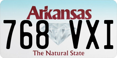 AR license plate 768VXI