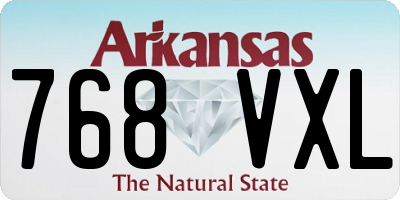 AR license plate 768VXL