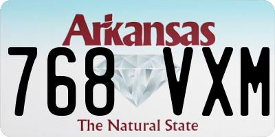 AR license plate 768VXM