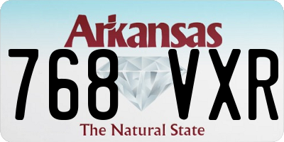 AR license plate 768VXR