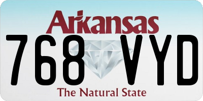 AR license plate 768VYD
