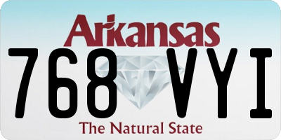 AR license plate 768VYI