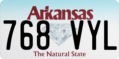 AR license plate 768VYL