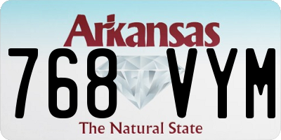 AR license plate 768VYM