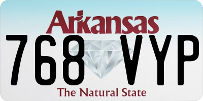 AR license plate 768VYP