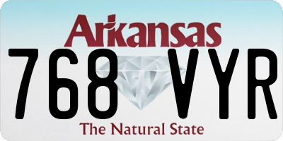 AR license plate 768VYR