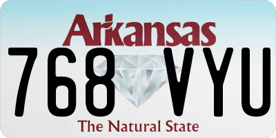 AR license plate 768VYU