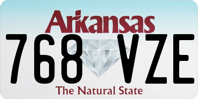 AR license plate 768VZE