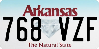 AR license plate 768VZF