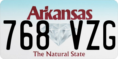 AR license plate 768VZG