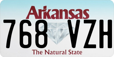 AR license plate 768VZH