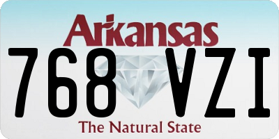 AR license plate 768VZI
