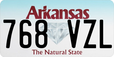 AR license plate 768VZL