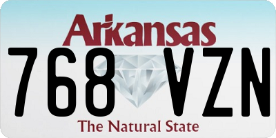 AR license plate 768VZN
