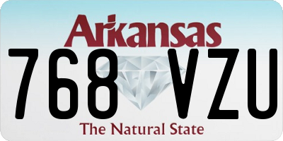 AR license plate 768VZU