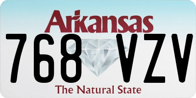 AR license plate 768VZV