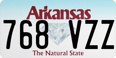 AR license plate 768VZZ