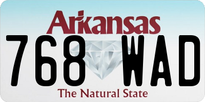 AR license plate 768WAD