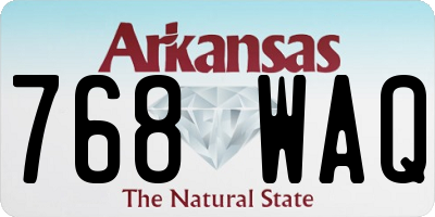 AR license plate 768WAQ