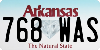 AR license plate 768WAS