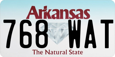 AR license plate 768WAT