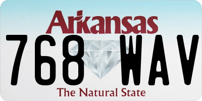 AR license plate 768WAV