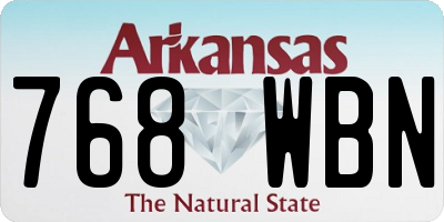 AR license plate 768WBN
