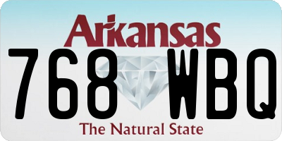 AR license plate 768WBQ