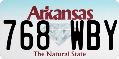 AR license plate 768WBY