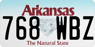 AR license plate 768WBZ