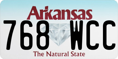 AR license plate 768WCC