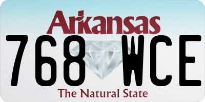 AR license plate 768WCE