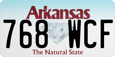 AR license plate 768WCF