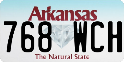 AR license plate 768WCH