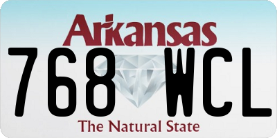 AR license plate 768WCL