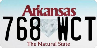 AR license plate 768WCT
